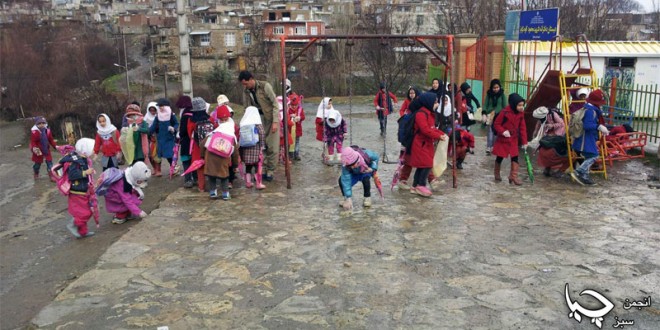 هەڵمەتی خاوێن کردنەوەی ناو ئاوایی نژمار لە زبڵ