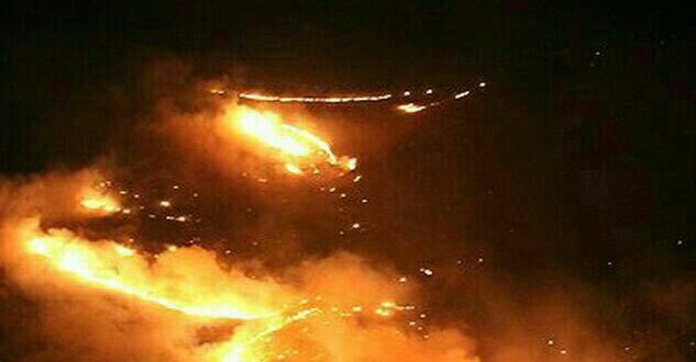 گزارش تصویری آتش سوزی نماد سنندج ( کوه آبیدر)