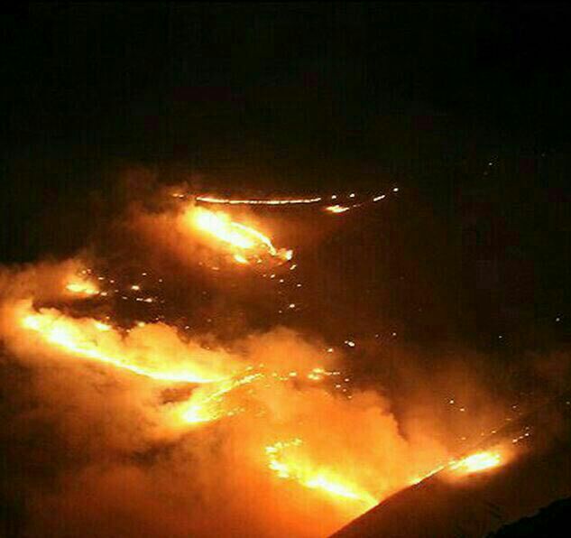 گزارش تصویری آتش سوزی نماد سنندج ( کوه آبیدر)