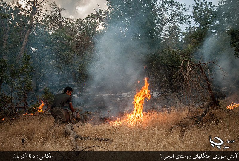 مریوان هم چنان در آتش می سوزد