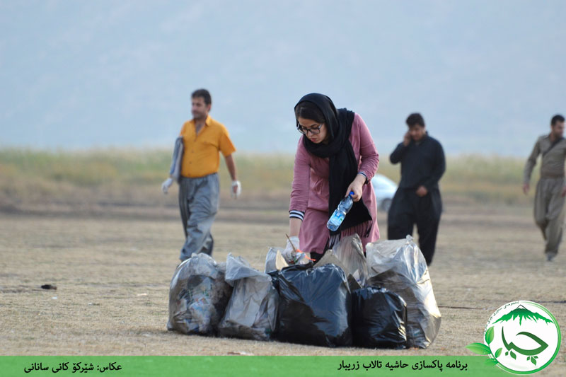 پاکسازی حاشیه تالاب زریبار به روایت تصویر 3